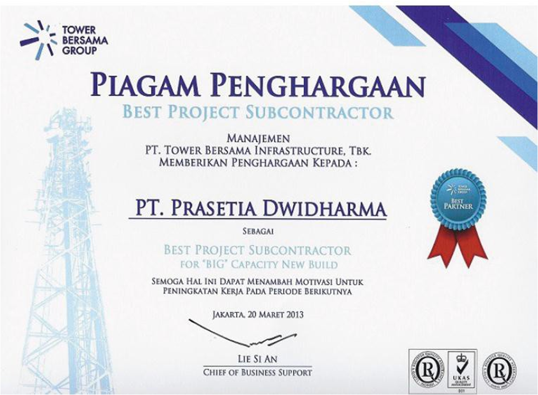 Best Project Subcontractor